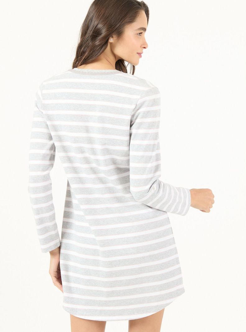 Camisa de Dormir Clara Gris-3