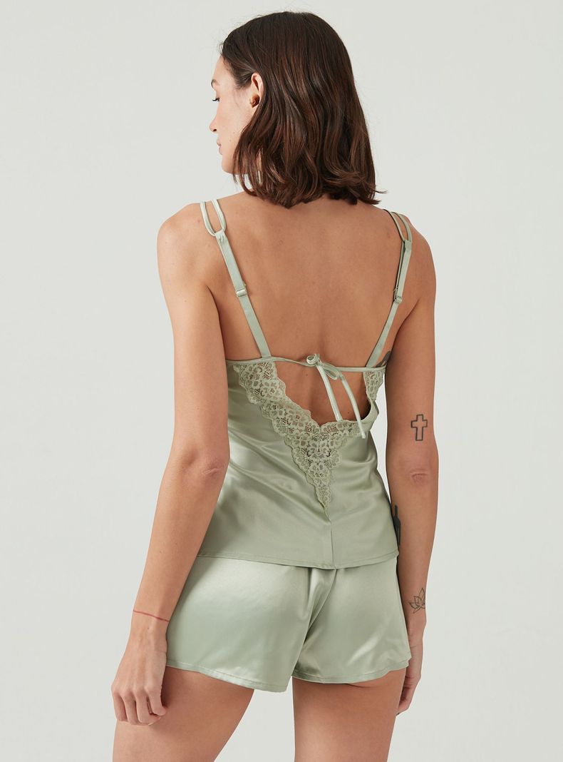 Pijama de Mujer Siena Short Verde-3