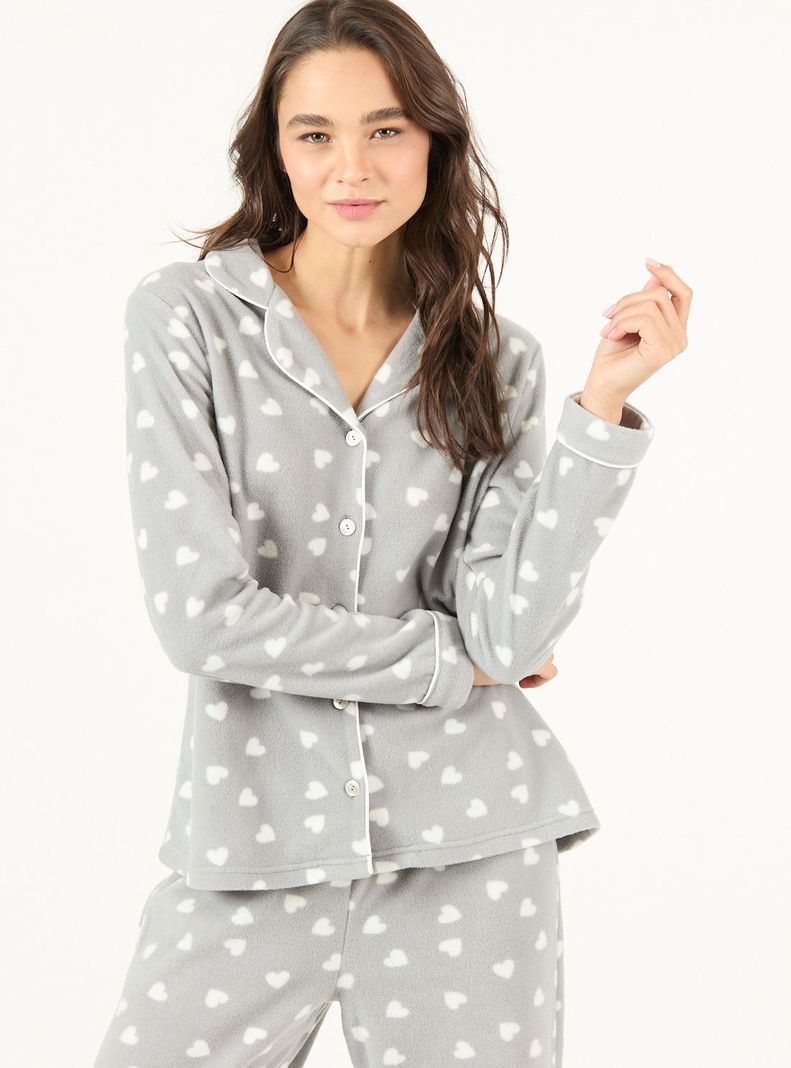 Pijama de Mujer Sport Polar Gris-4