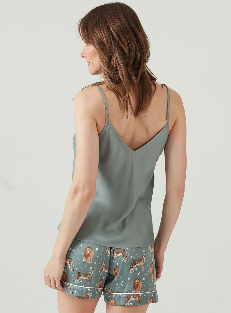 Pijama de Mujer Adela Short Gris-3