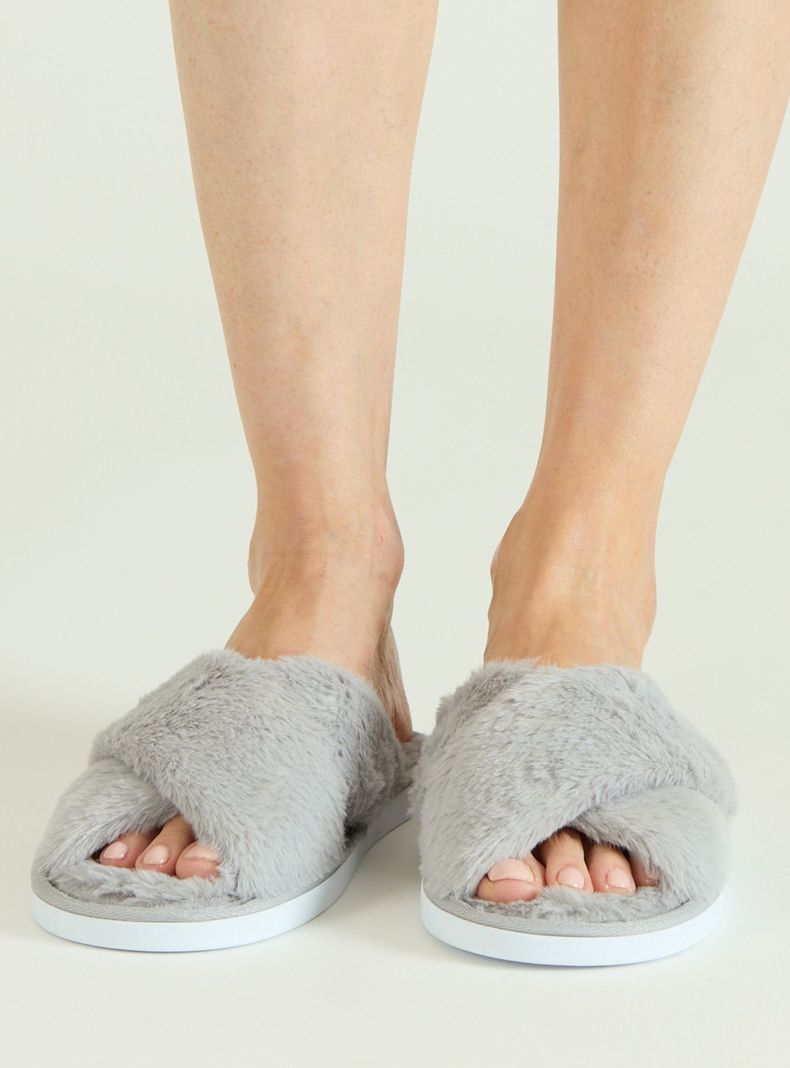 Zapatilla Cruzada Gris-0