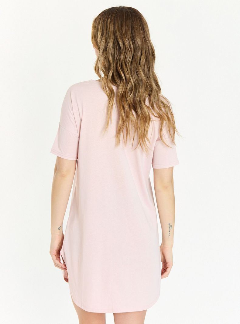 Camisa de Dormir Hania Manga Corta Malva-3