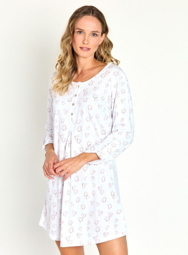 Camisa Maternal Lia Blanco Estampado-0