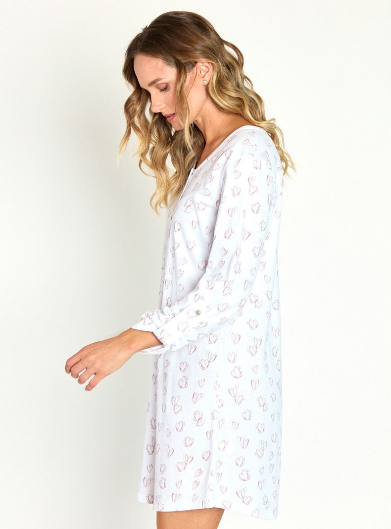 Camisa Maternal Lia Blanco Estampado-1