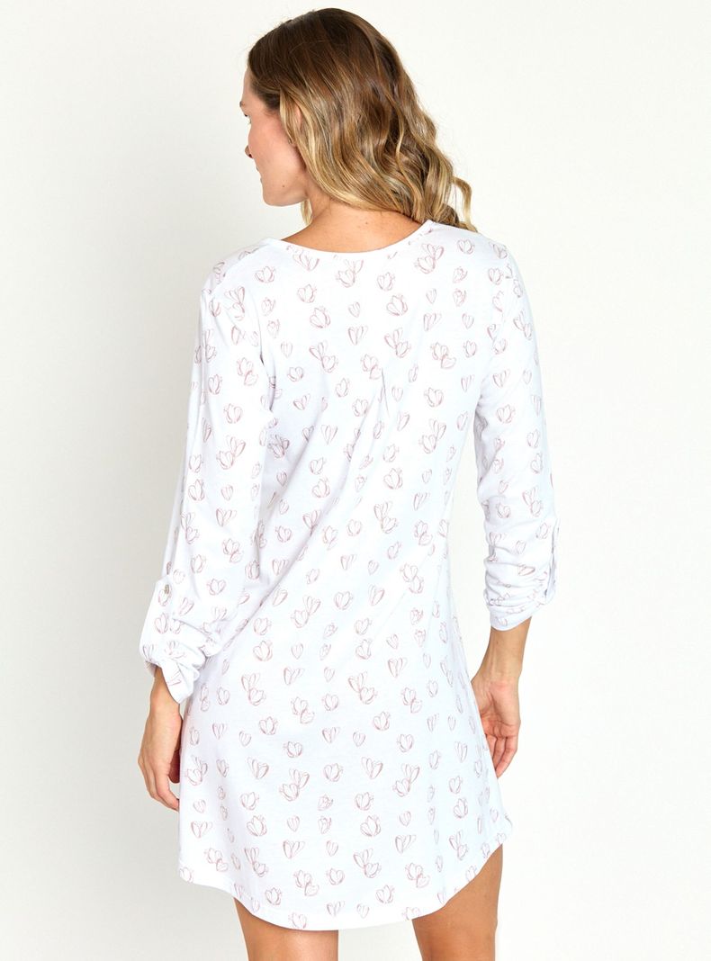 Camisa Maternal Lia Blanco Estampado-2