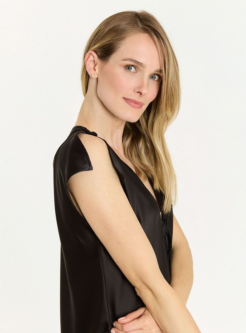 Camisa de Dormir Sesgo Negro-4