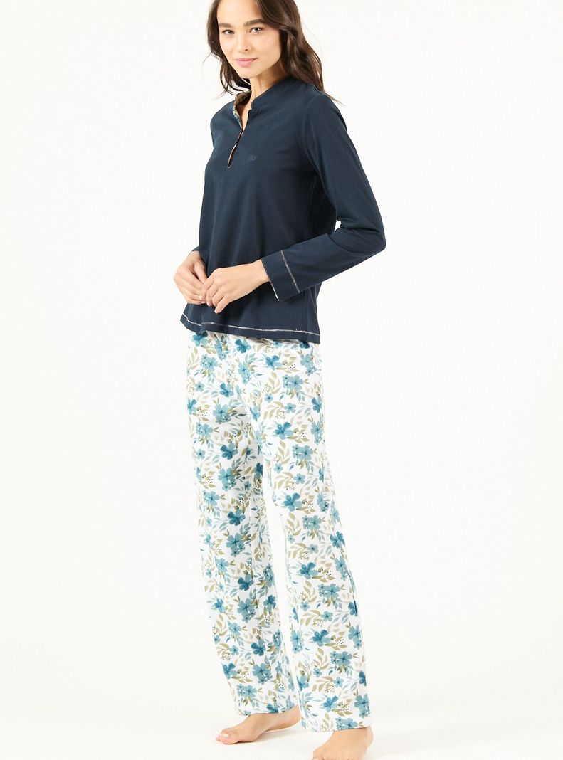 Pijama de Mujer Sofia Azul-1