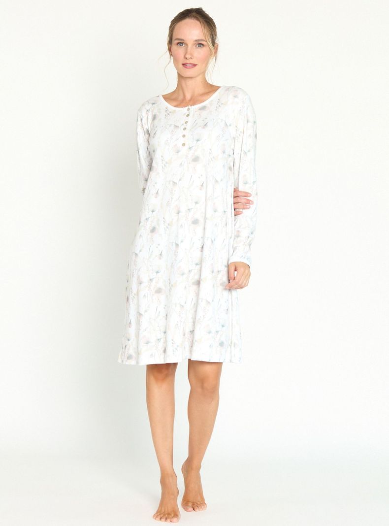 Camisa de Dormir Cuore Blanco Flor-0