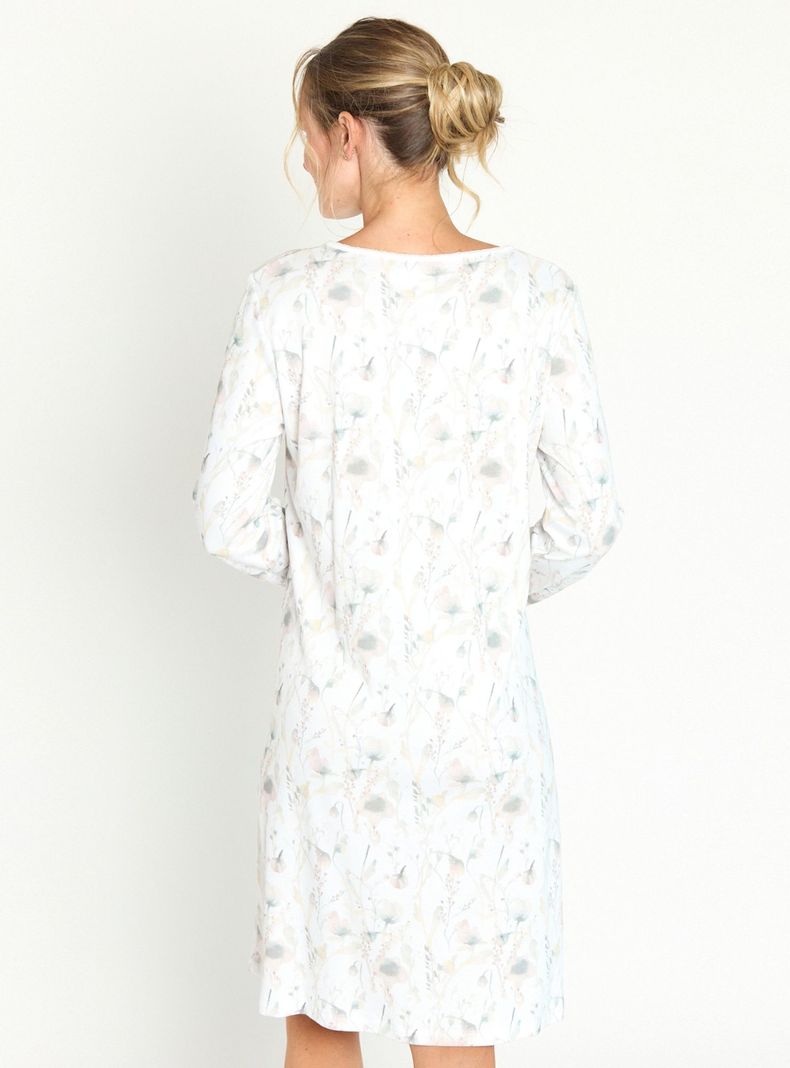 Camisa de Dormir Cuore Blanco Flor-3