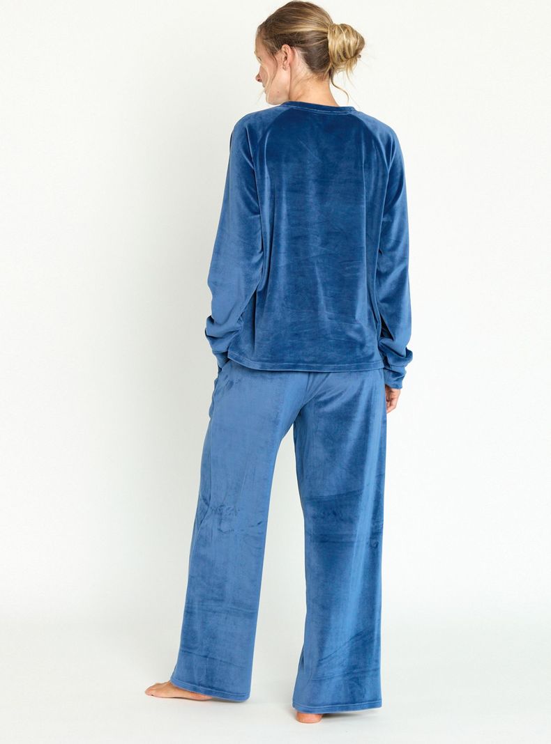 Pijama de Mujer Elisa Plush Azul-2