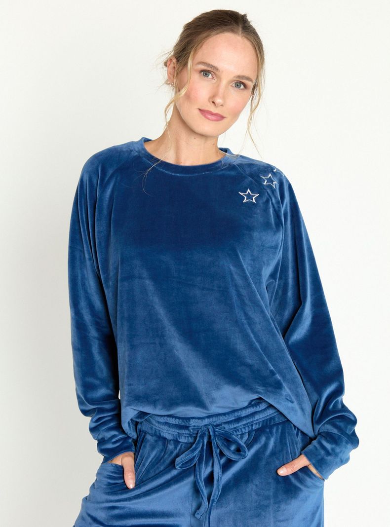 Pijama de Mujer Elisa Plush Azul-3