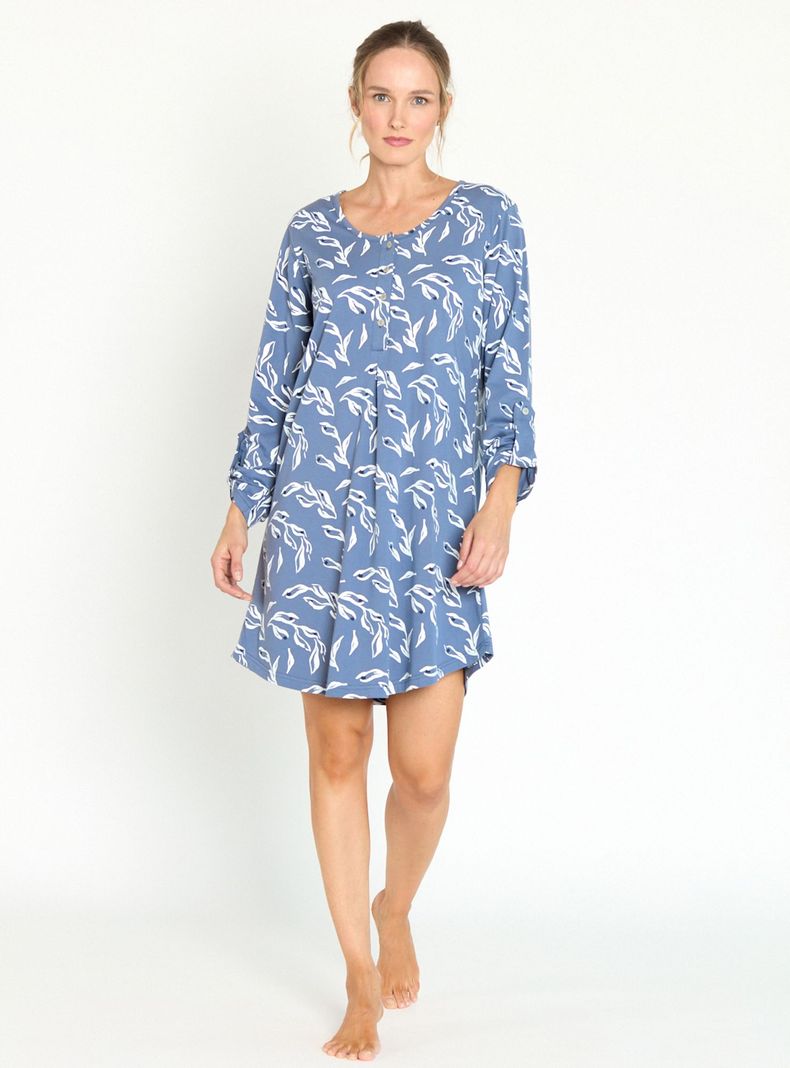 Camisa Maternal Lia Azul Estampado-0