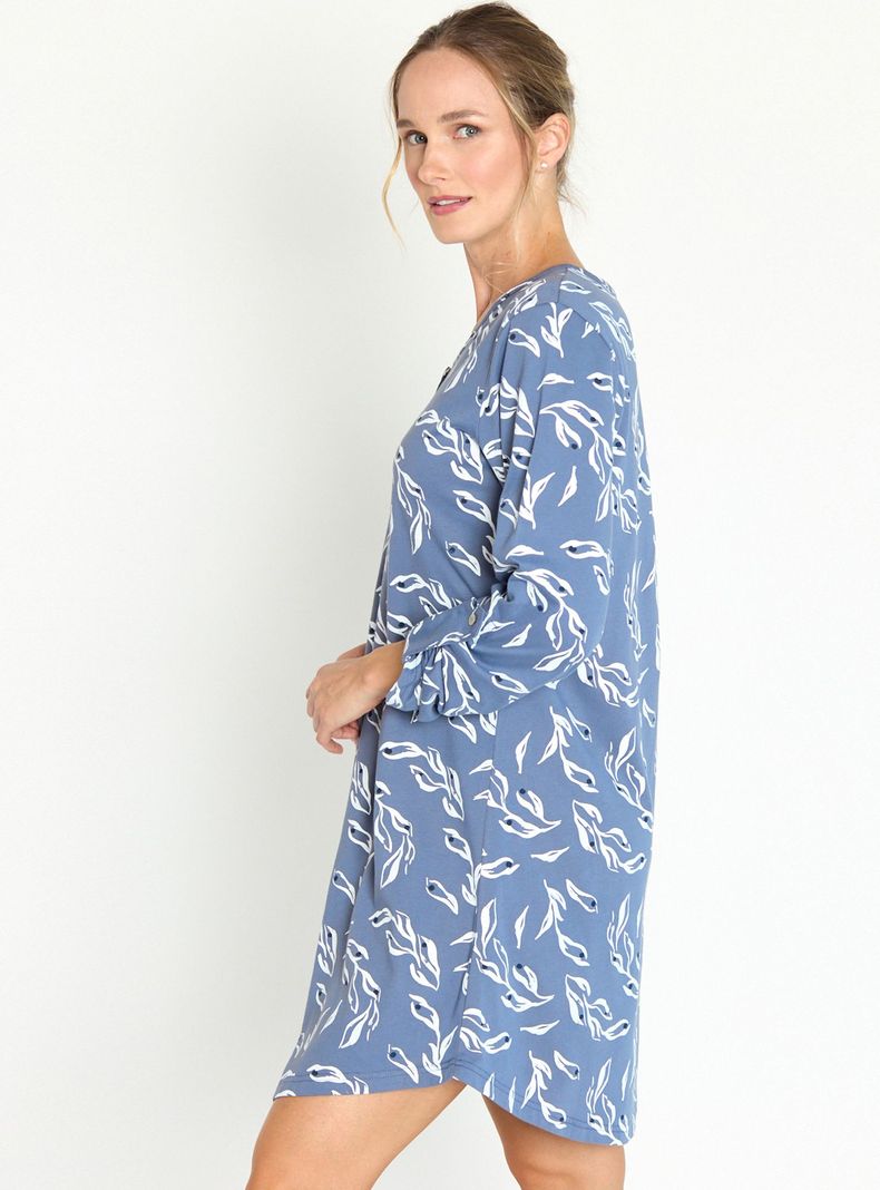 Camisa Maternal Lia Azul Estampado-2