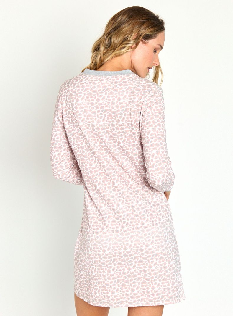 Camisa de Dormir Rocio Blanco Estampado-3