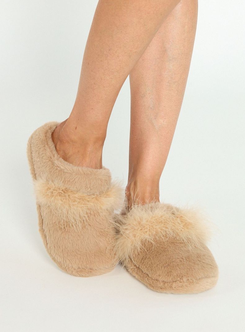 Pantufla de Mujer Zapatilla Bea Taupe-0