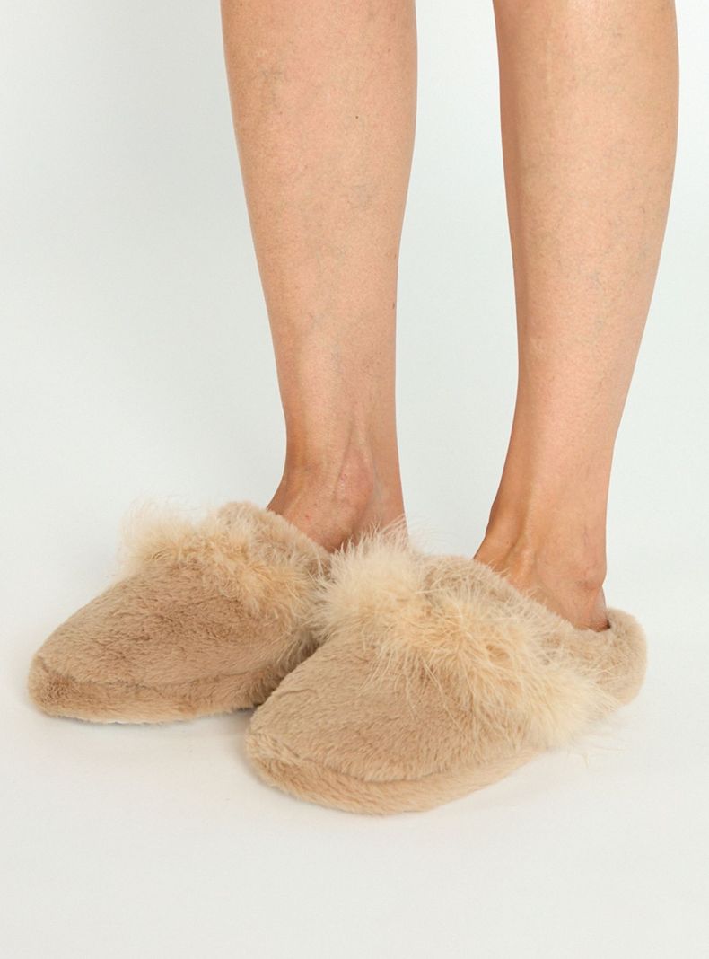 Pantufla de Mujer Zapatilla Bea Taupe-1