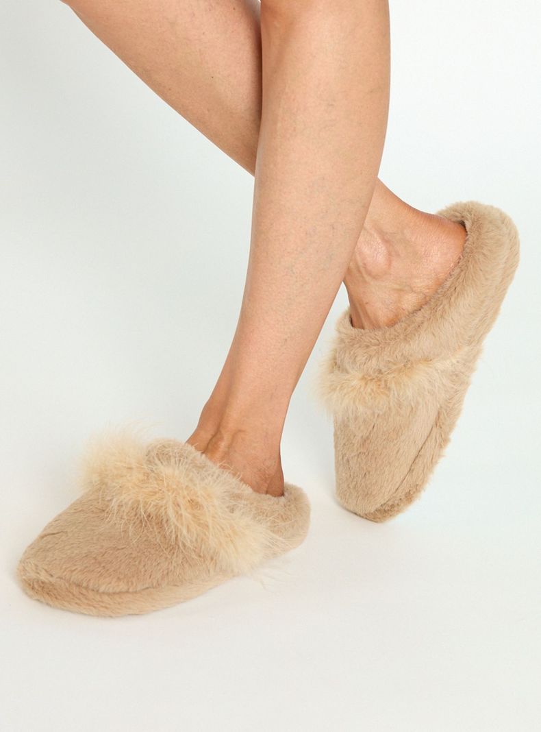 Pantufla de Mujer Zapatilla Bea Taupe-2