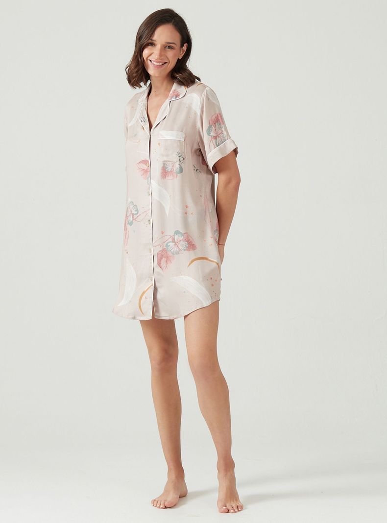 Camisa de Dormir Adela Sport Rosado-0