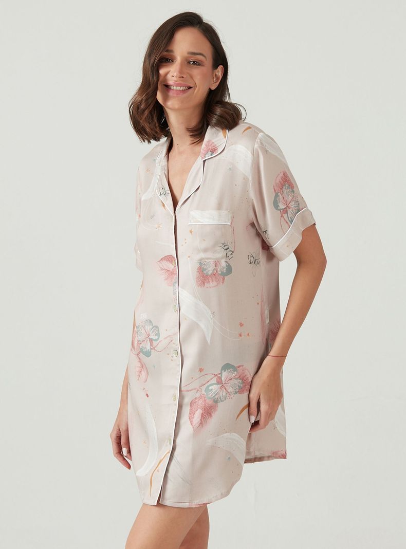 Camisa de Dormir Adela Sport Rosado-1