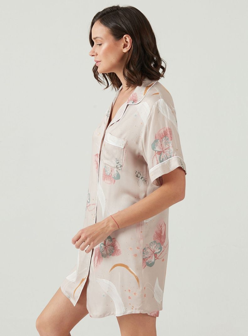 Camisa de Dormir Adela Sport Rosado-2