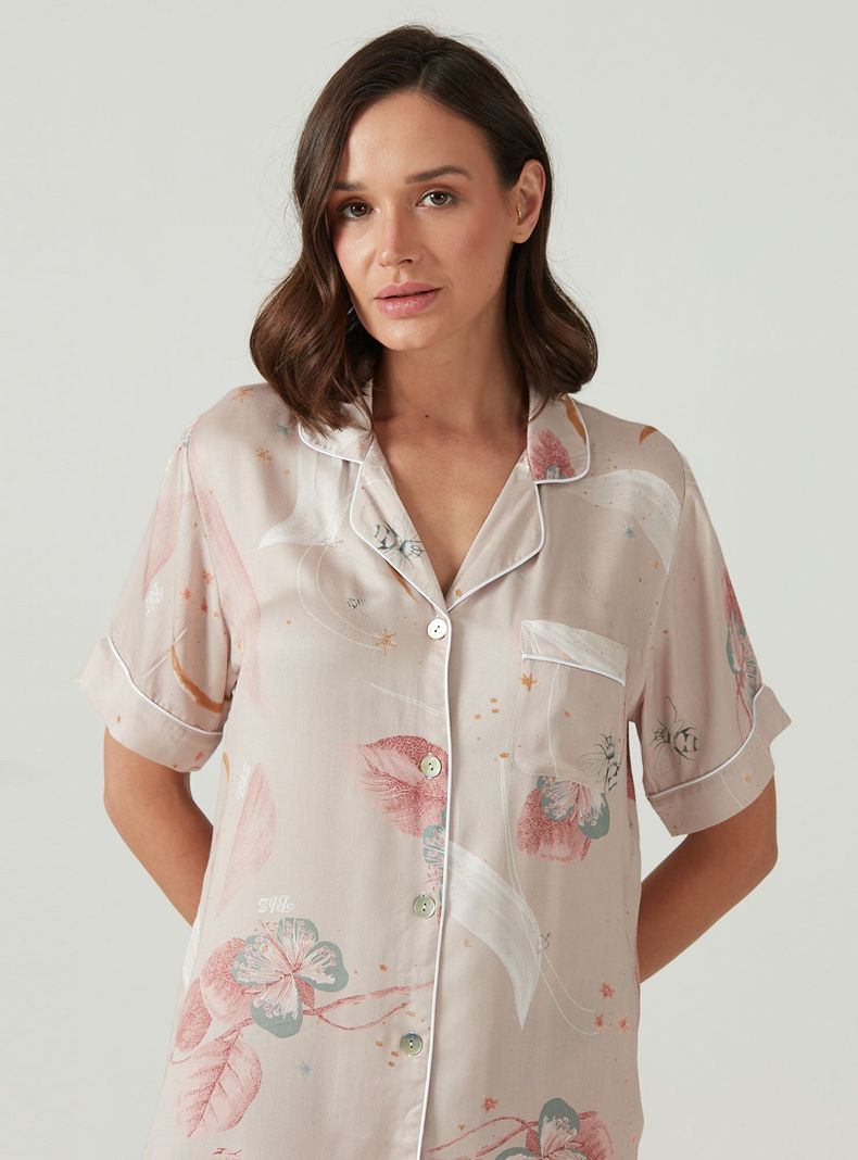 Camisa de Dormir Adela Sport Rosado-4