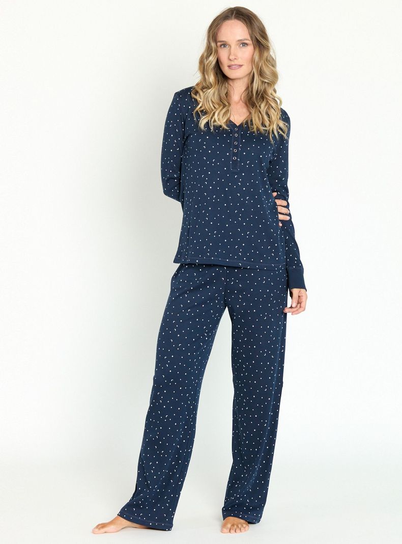 Pijama de Mujer Rocio Azul-0