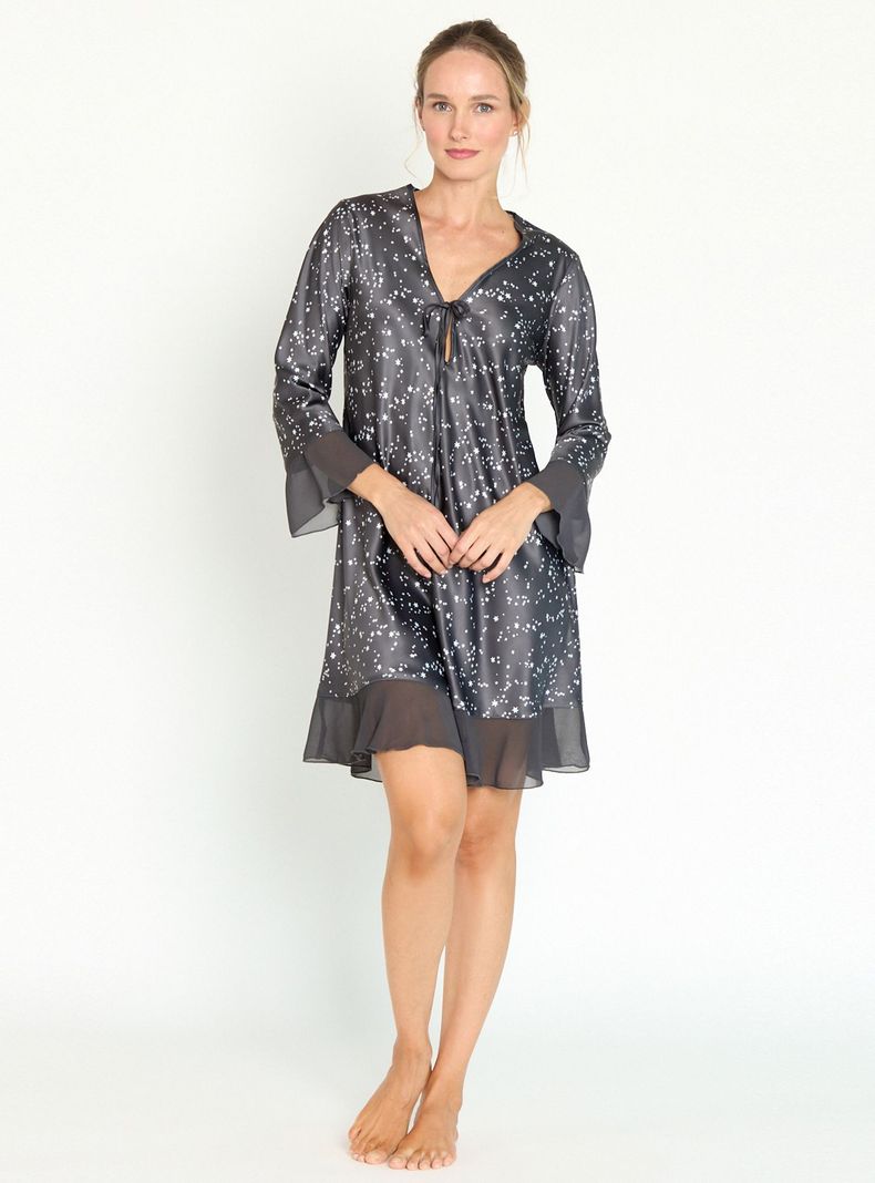 Camisa de Dormir Sesgo Charcoal Estampado-0