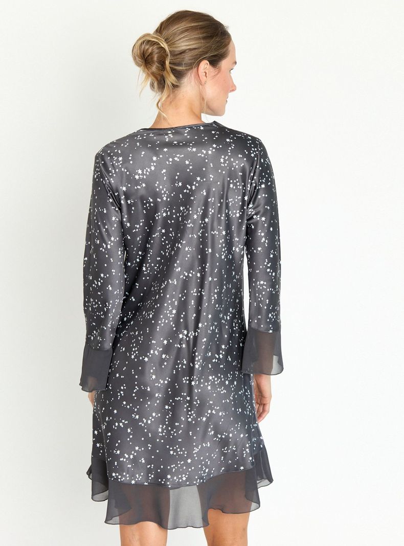 Camisa de Dormir Sesgo Charcoal Estampado-3