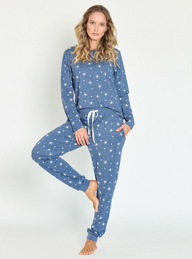 Pijama de Mujer Delfi Azul-0