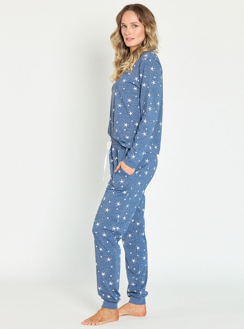 Pijama de Mujer Delfi Azul-1