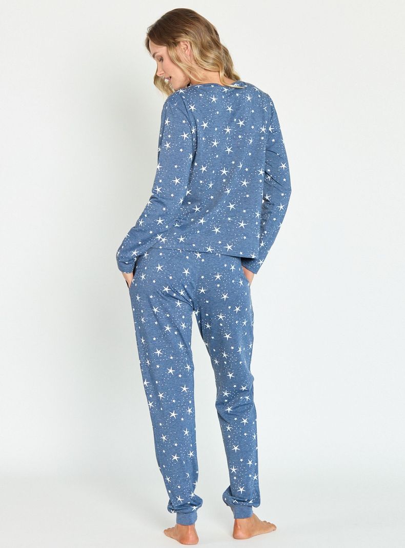 Pijama de Mujer Delfi Azul-2