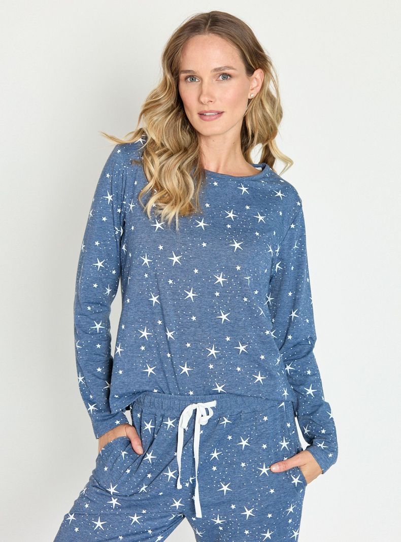 Pijama de Mujer Delfi Azul-3