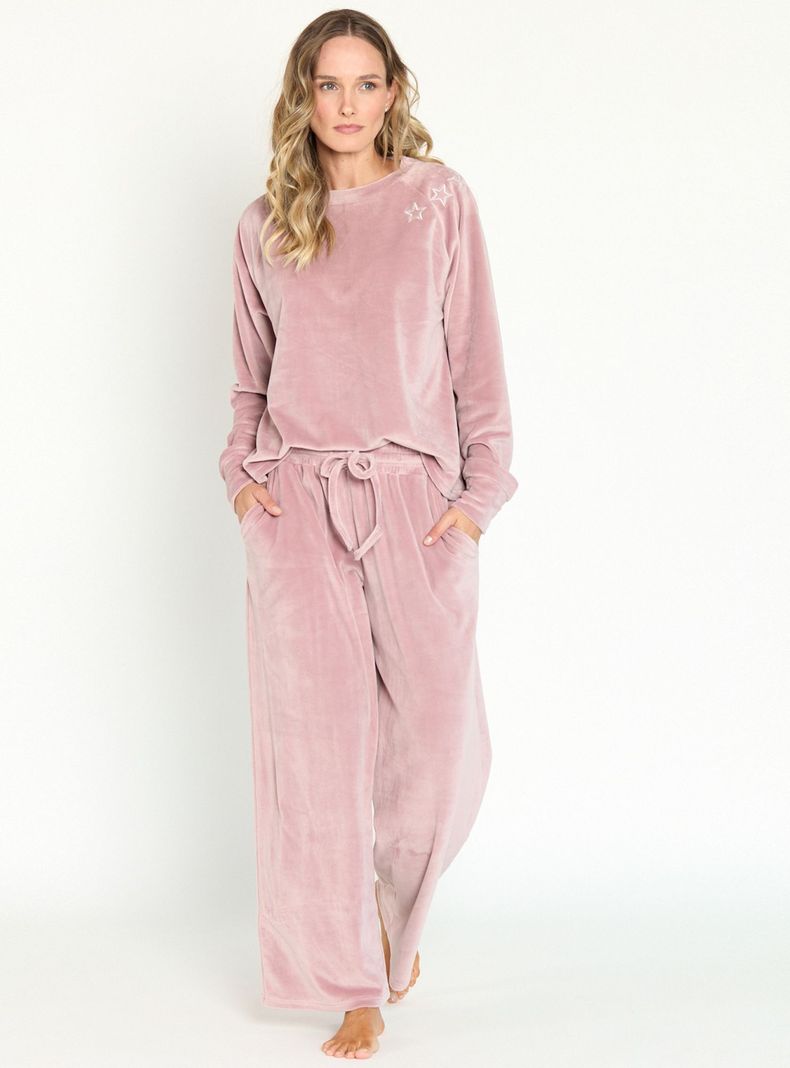 Pijama de Mujer Elisa Plush Malva-0