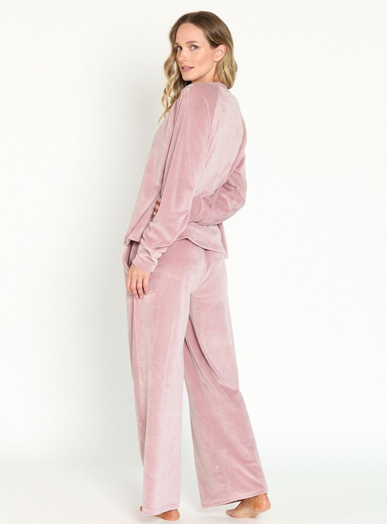 Pijama de Mujer Elisa Plush Malva-2