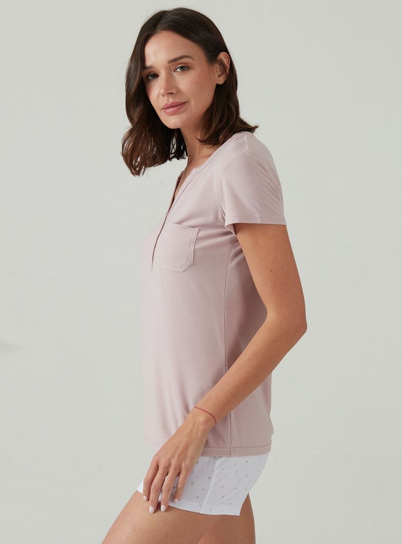 Pijama de Mujer Kate Short Rosado-2