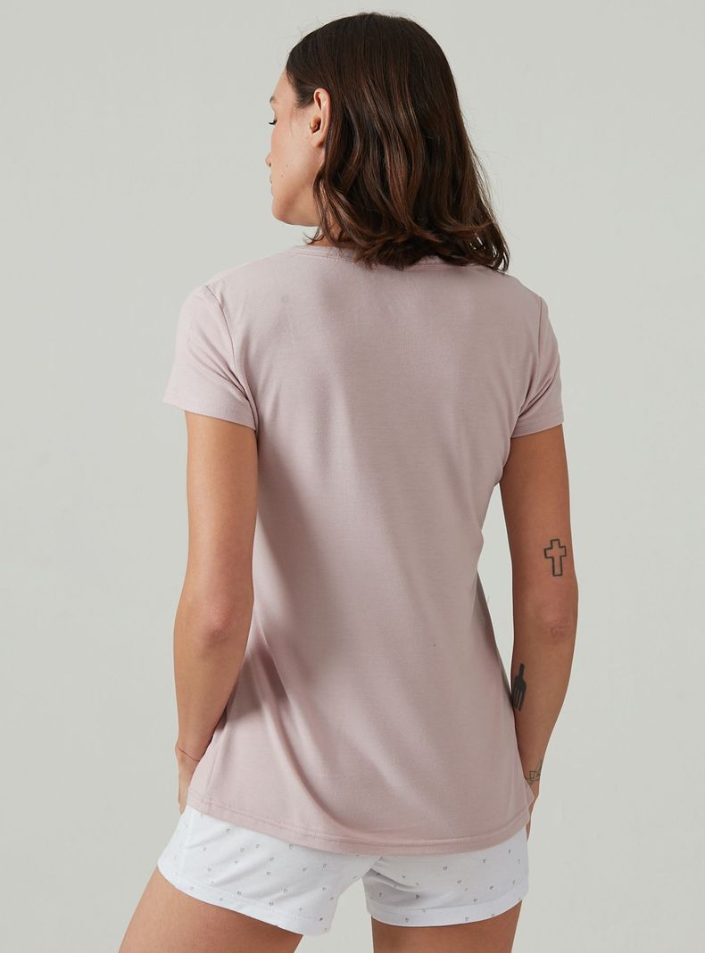 Pijama de Mujer Kate Short Rosado-3