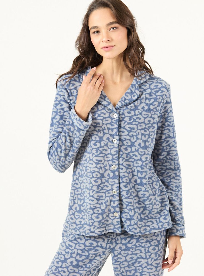 Pijama de Mujer Sport Polar Azul-5