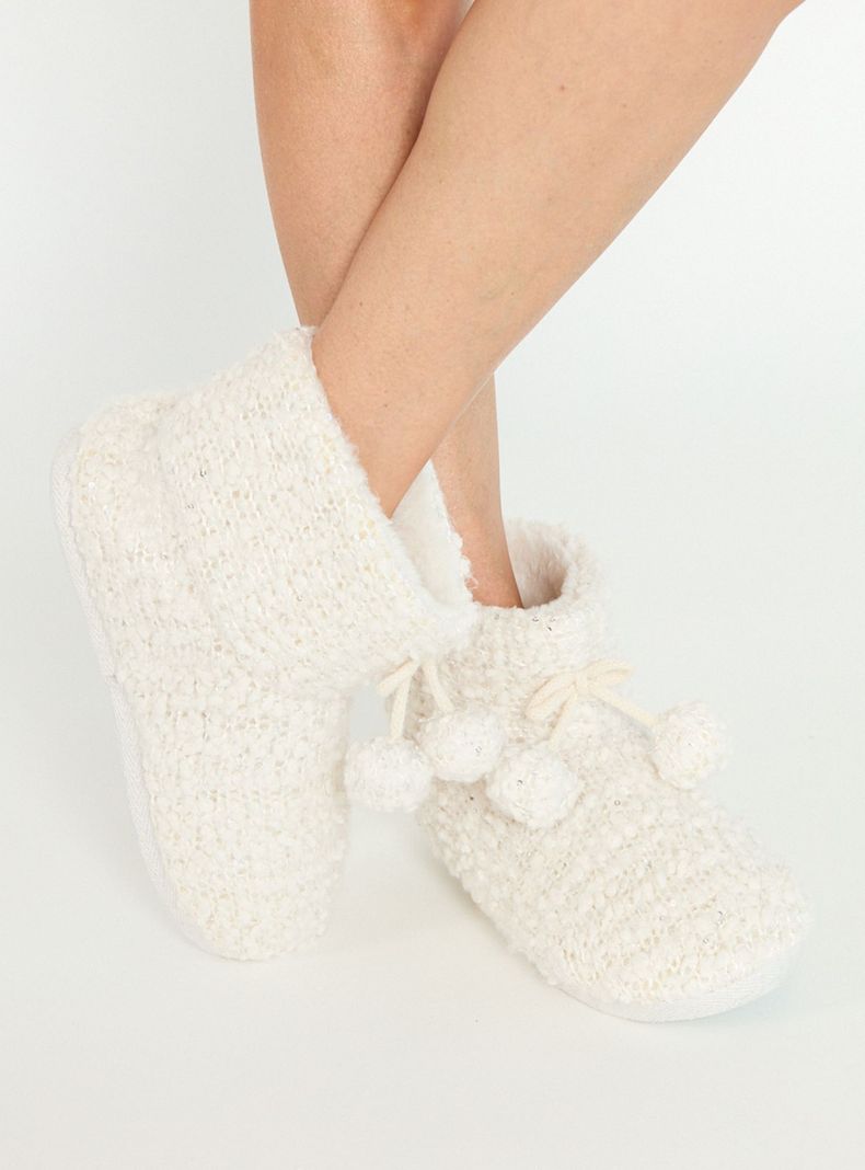 Pantufla de Mujer Bota Home Taupe Claro-1