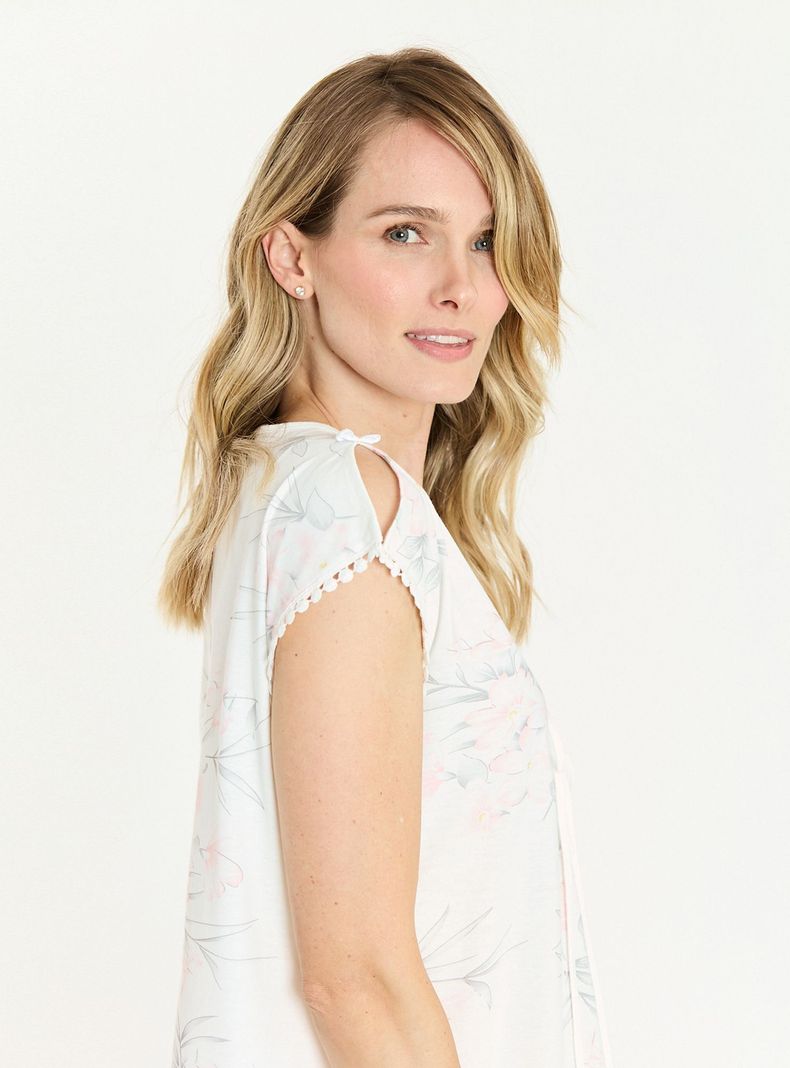 Camisa de Dormir Cleo Blanco Estampado-4
