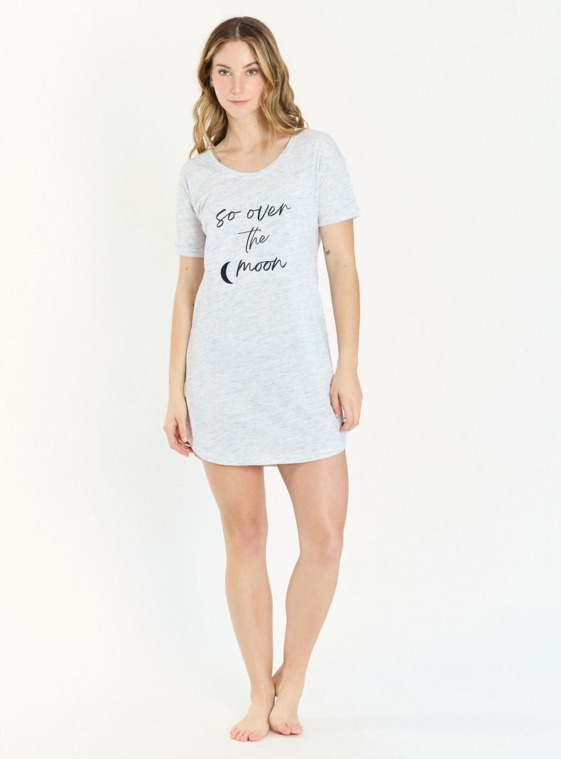 Camisa de Dormir Emilia Manga Corta Melange-0