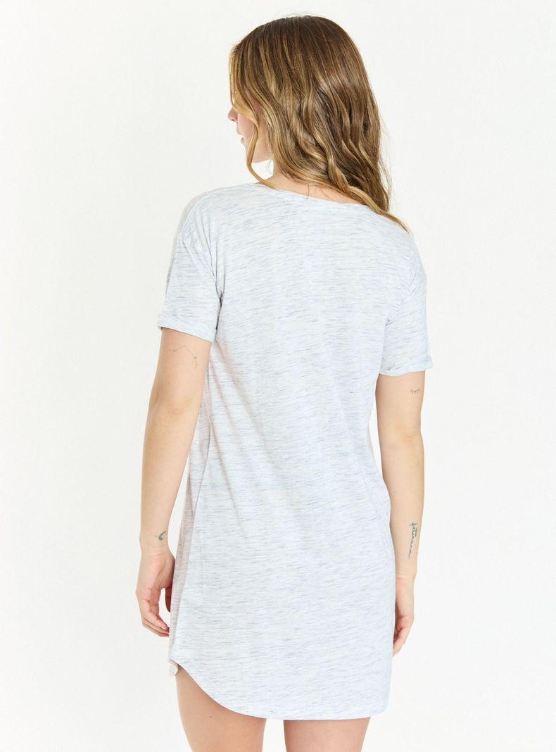 Camisa de Dormir Emilia Manga Corta Melange-3