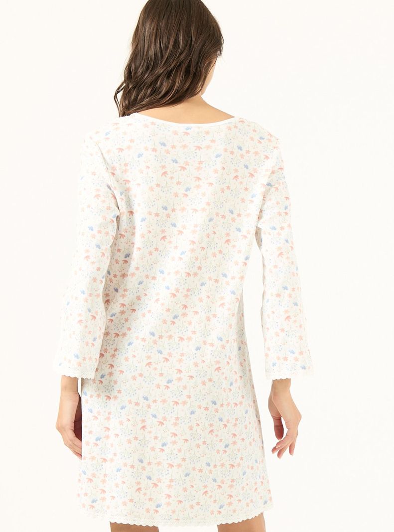 Camisa de Dormir Cleo Manga Larga Rosado-2