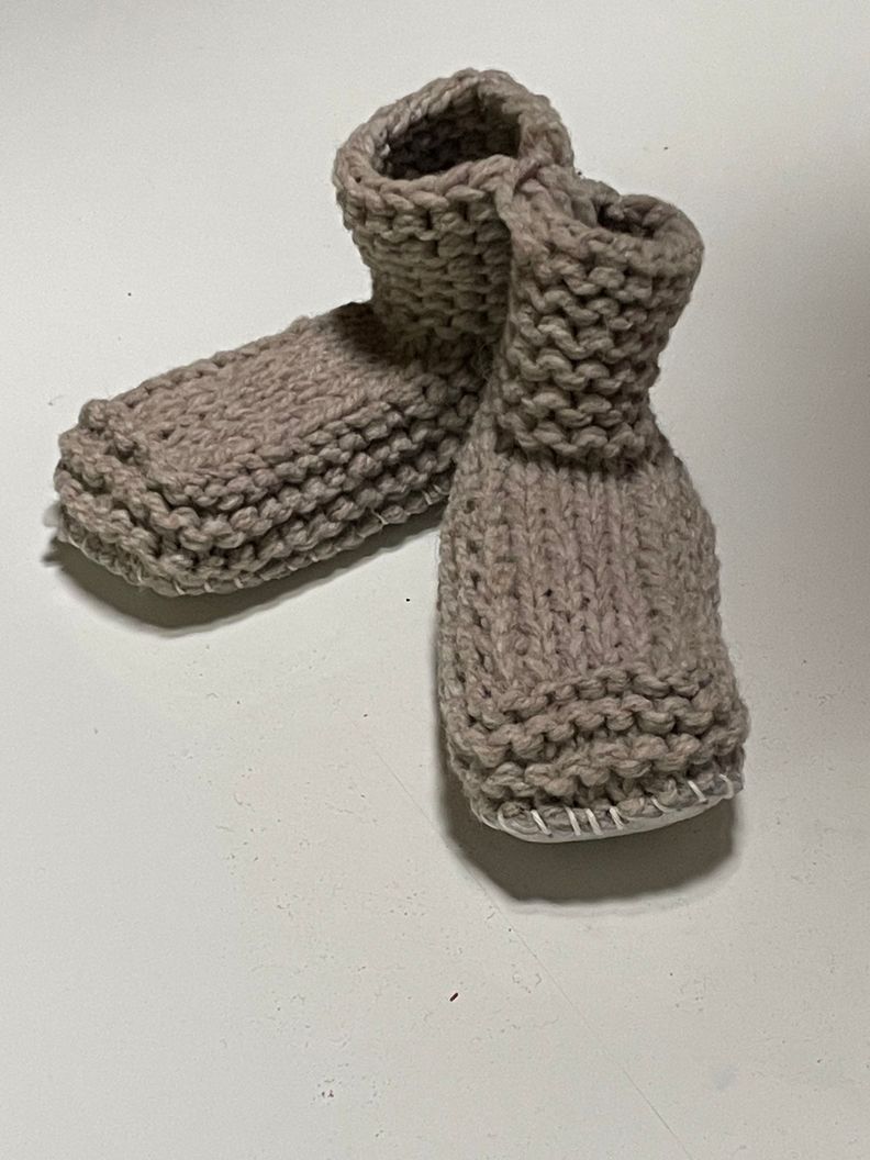 Zapatillas de lana de oveja y forro en piel de cordero en su interior-0