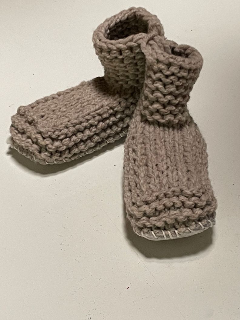 Zapatillas de lana de oveja y forro en piel de cordero en su interior-2