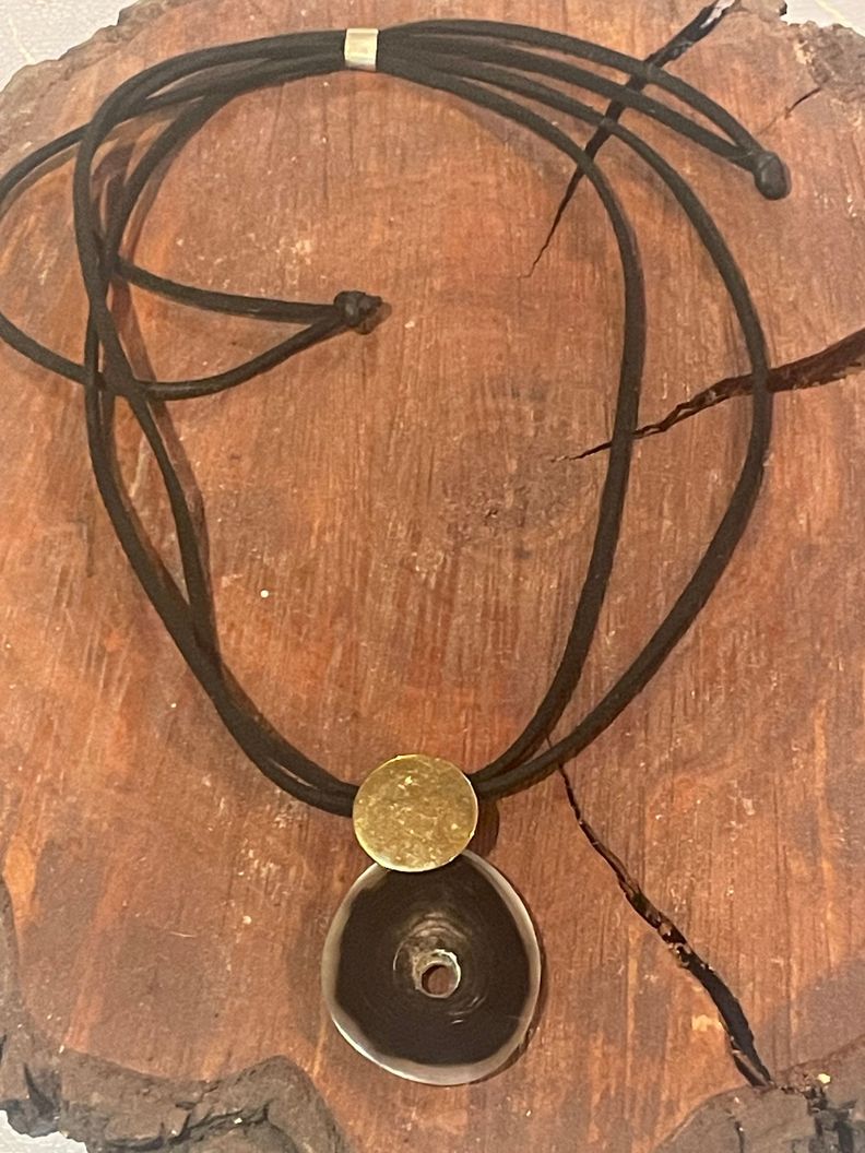 Collar ajustable Hecho a mano con atributo en cacho -2