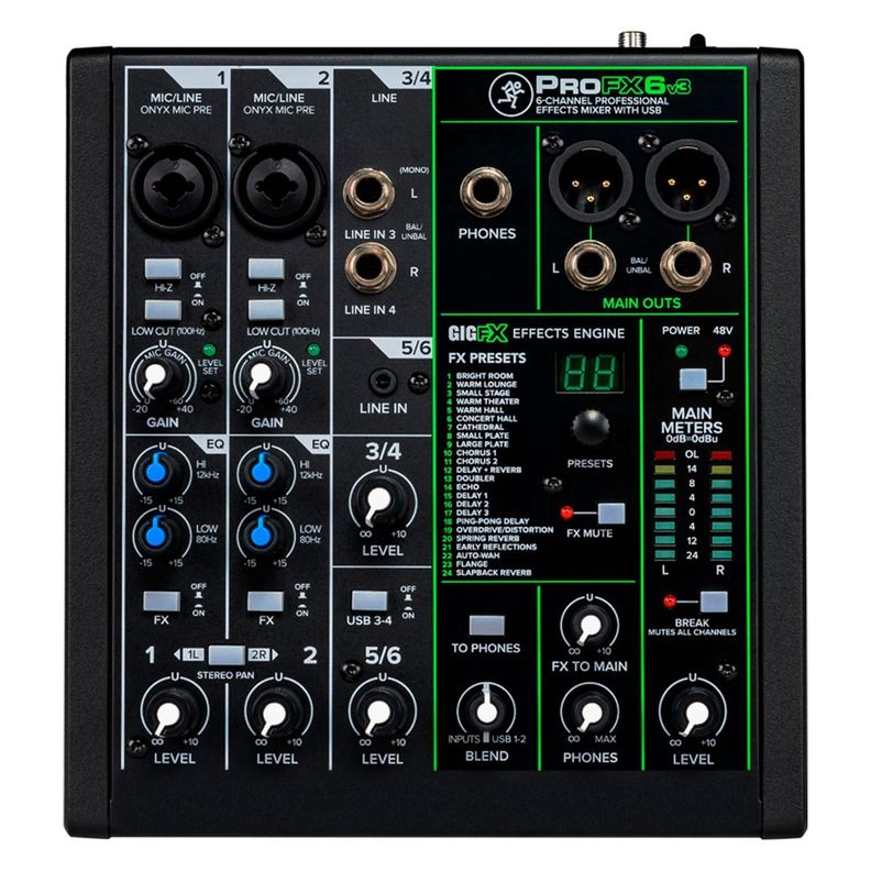 Consola Pasiva Mackie PROFX6V3 Negro