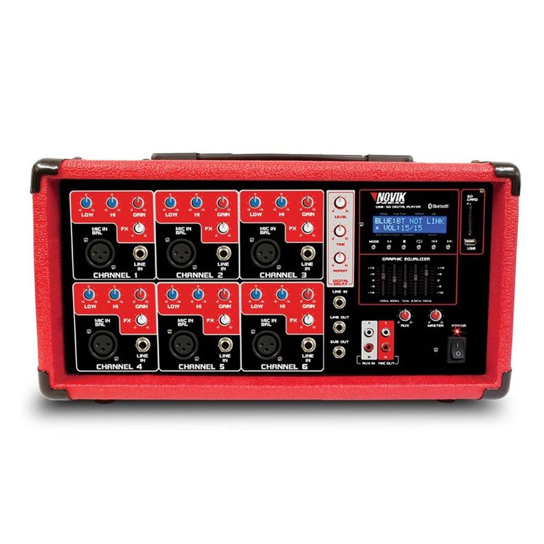 CABEZAL POTENCIADO NOVIK NVK 6400BT Rojo
