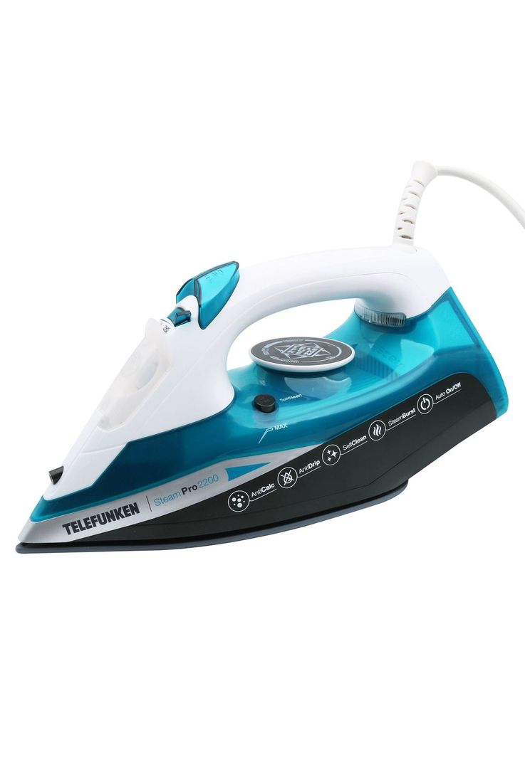 Plancha a Vapor con placa de Ceramica Celeste-0