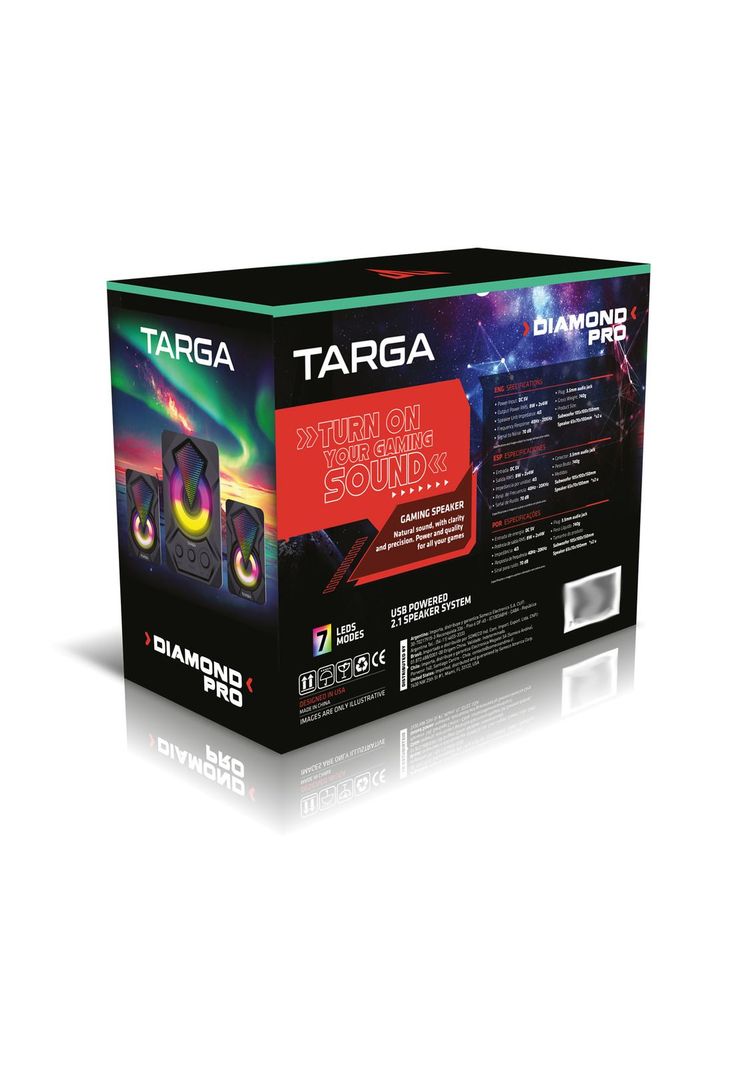 Kit de parlantes Gamer para PC Targa Diamond Pro-5