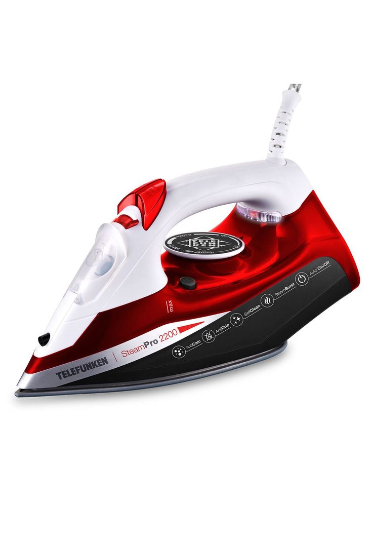 Plancha a Vapor con placa de Cerámica Rojo-0